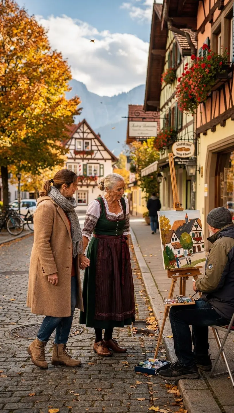 Ein malerischer Blick auf die bayerischen Alpen bei Sonnenuntergang.